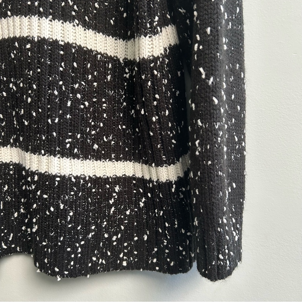 NWOT Talbots Black White Textured Chunky Knit Oversized Sweater, Size XXL Women - Picture 4 of 9